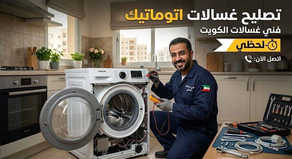 تصليح غسالات اتوماتيك بالكويت | خدمة منزلية فورية - شركة لحظي